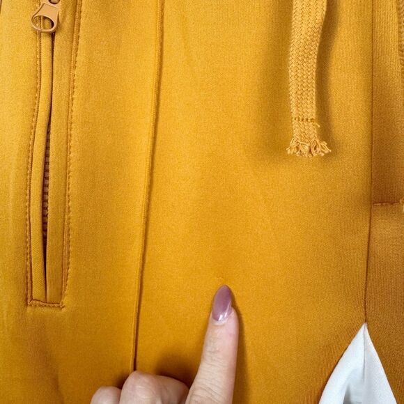 THE SET | Orange Track Pants Interior Exterior White Stripes Women’s Size Small - Picture 5 of 8